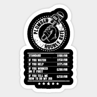 Plumber hourly rate Sticker